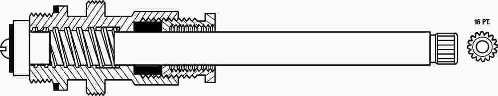 National Brand Alternative 163708 Hot/Cold Faucet Stem for Sterling 600 Series