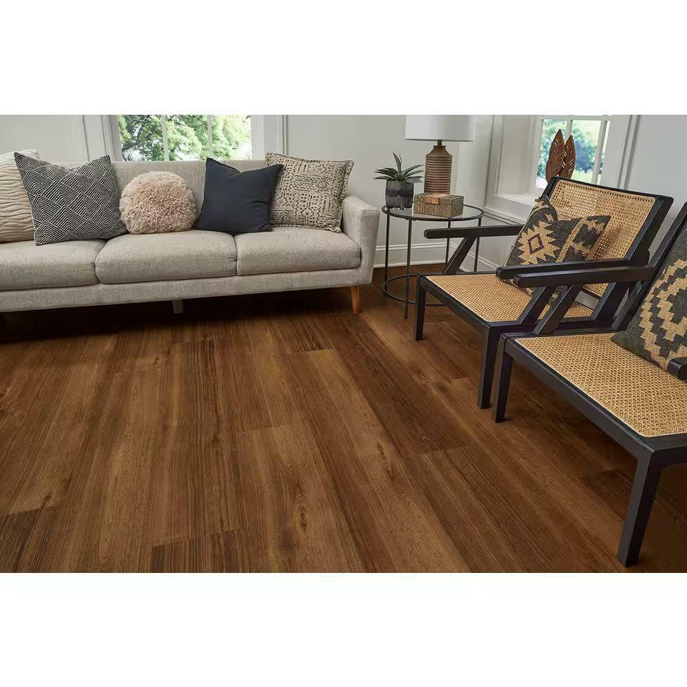 Lifeproof Click Lock Waterproof Vinyl Flooring 9.56" x 60" x 6.5mm (Woodrow Way Walnut)