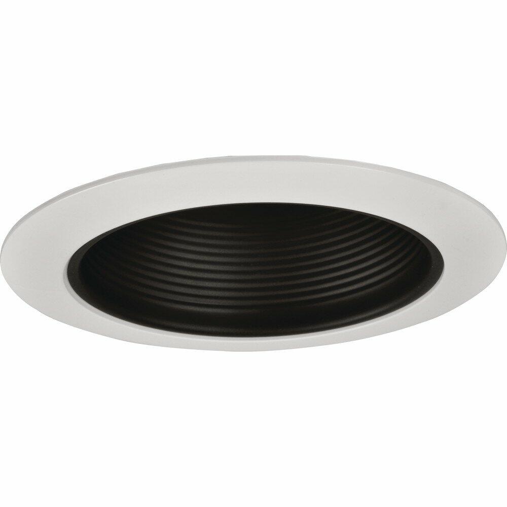 Monument 298917 5" Recessed Lighting Baffle Black w/ White Trim Ring