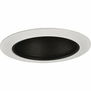 Monument 298917 5" Recessed Lighting Baffle Black w/ White Trim Ring