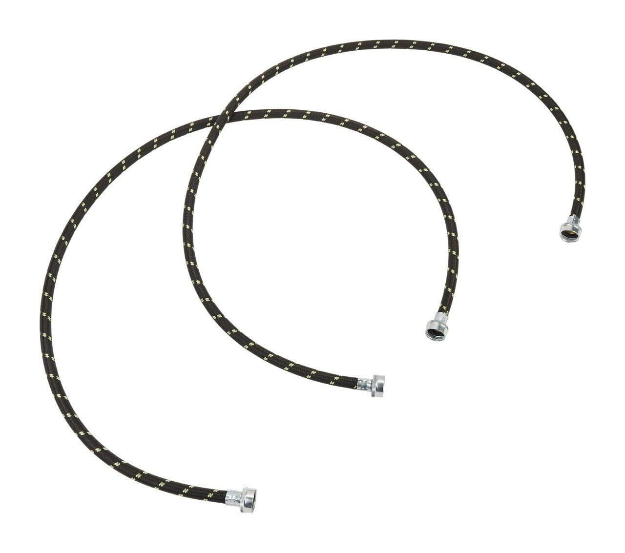 Whirlpool 8212487RP Genuine OEM Fill Hoses for Washers 5 Ft  (Black; Pack of 2)