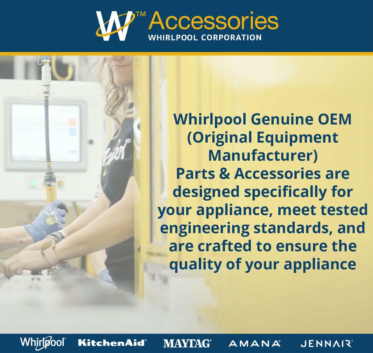 Whirlpool 8212487RP Genuine OEM Fill Hoses for Washers 5 Ft  (Black; Pack of 2)