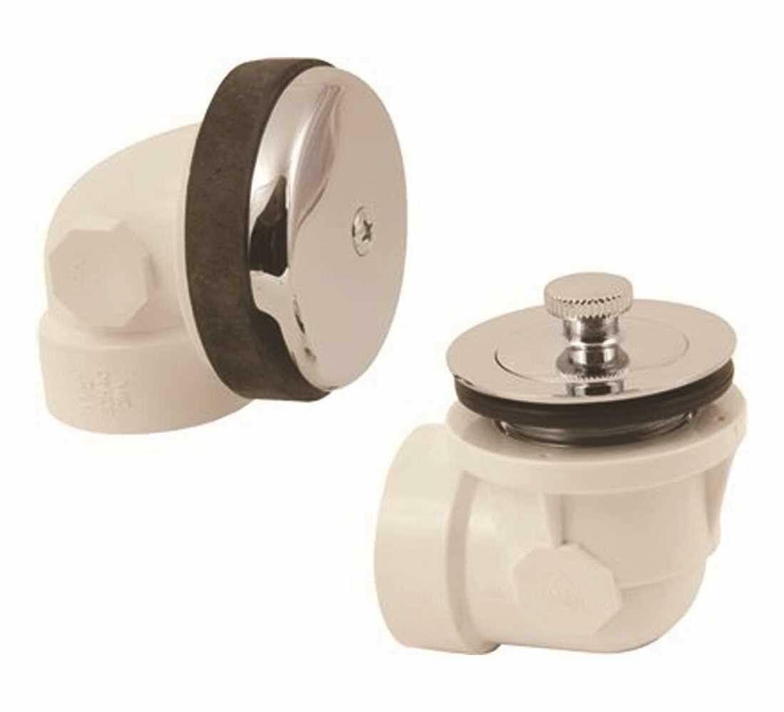 PROPLUS 173336 Lift & Turn Waste Overflow Kit PVC Bath Drain (Chrome)