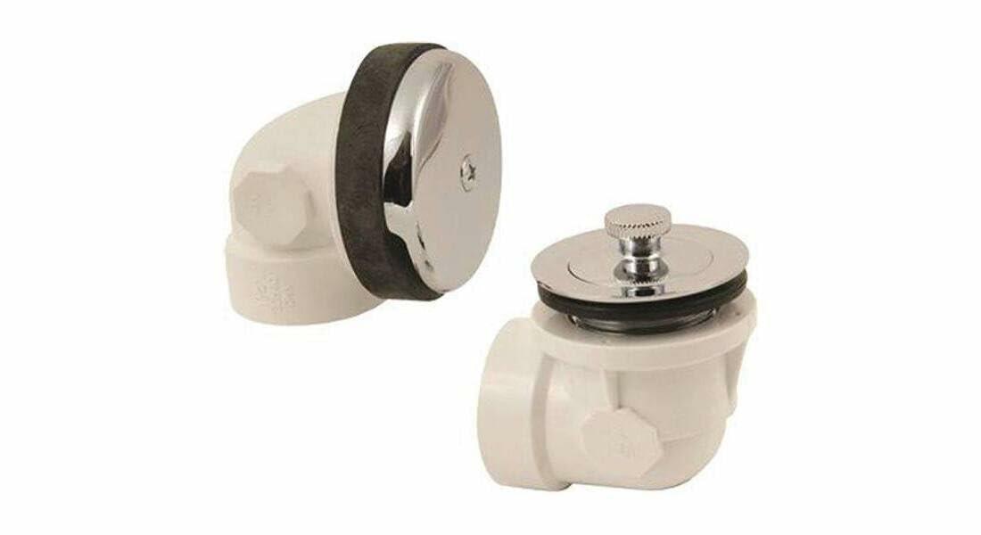 PROPLUS 173336 Lift & Turn Waste Overflow Kit PVC Bath Drain (Chrome)