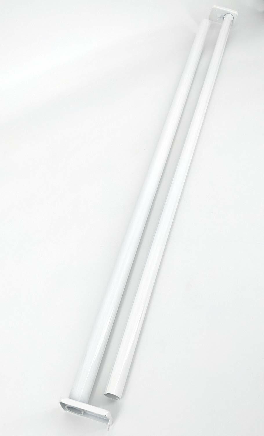 Knape & Vogt 48/72" Closet Rod Adjustable 1-1/4" Steel (White)