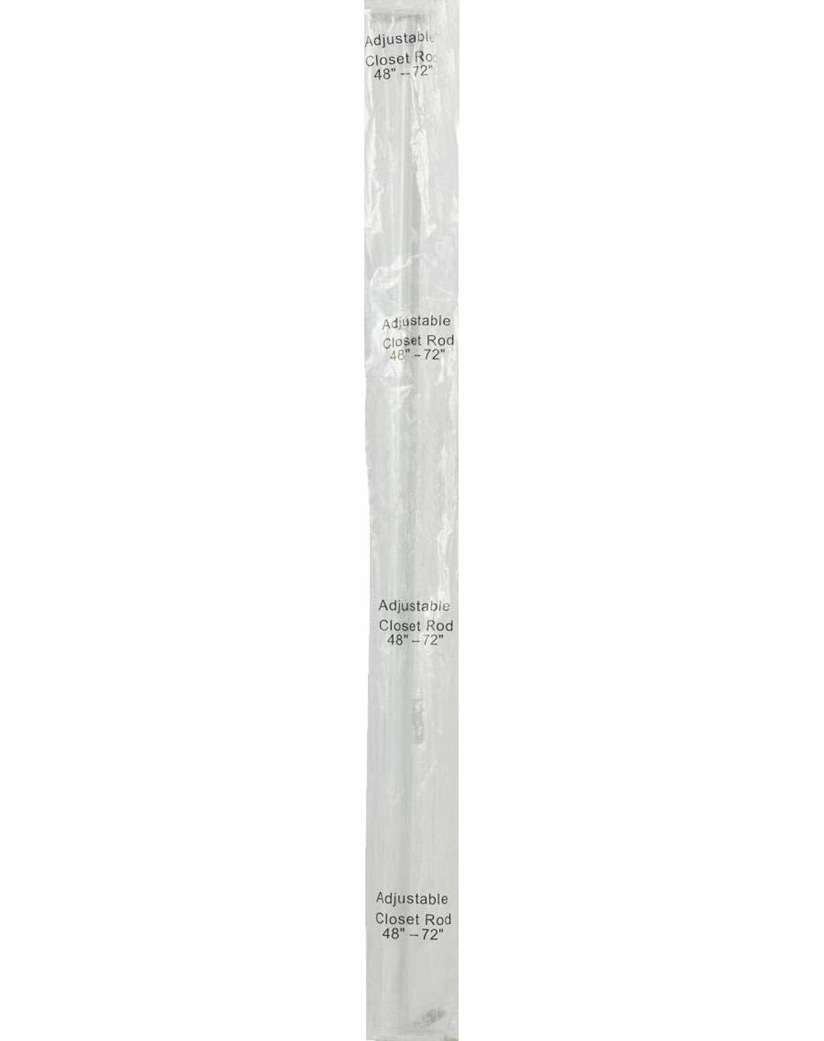 Knape & Vogt 48/72" Closet Rod Adjustable 1-1/4" Steel (White)