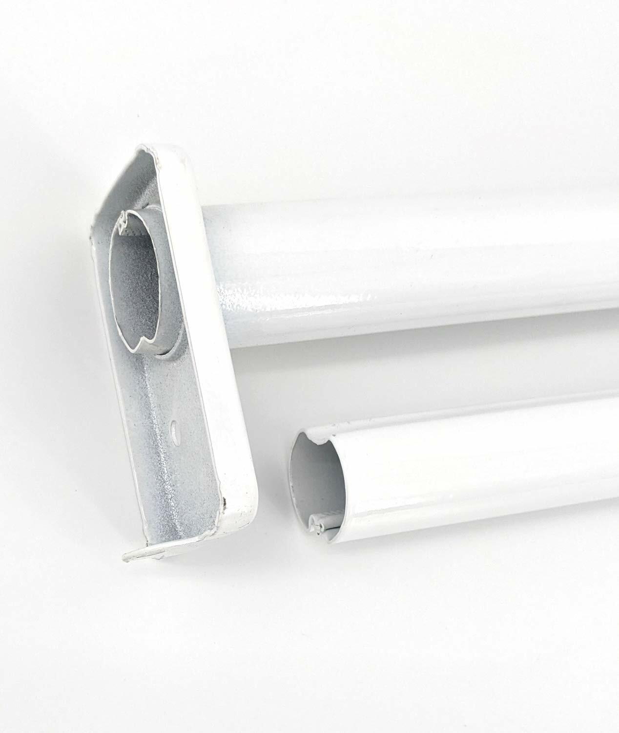 Knape & Vogt 48/72" Closet Rod Adjustable 1-1/4" Steel (White)