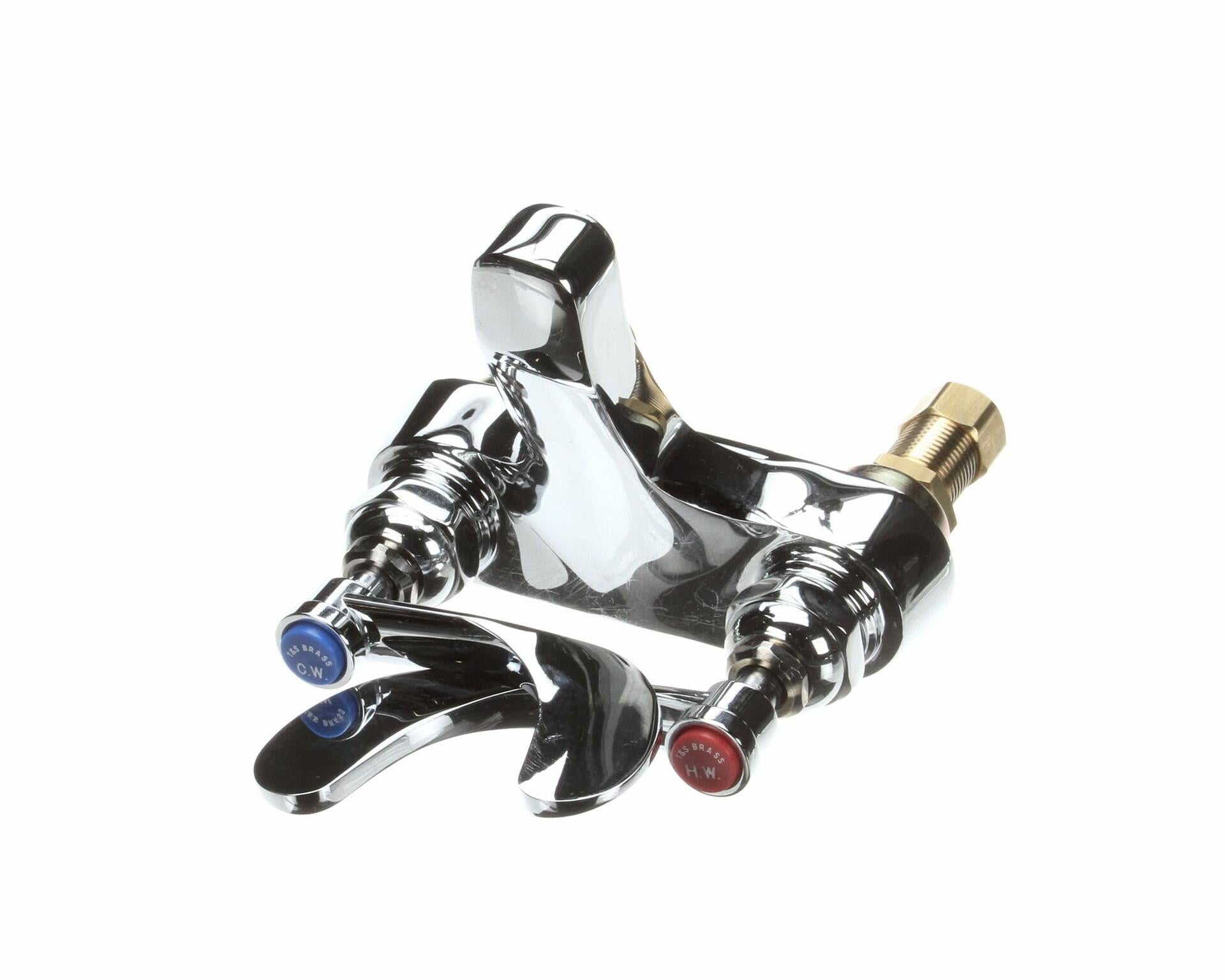 T&S Brass B-0890 4" Centerset Lavatory Faucet Deck Mount Wrist Action (Chrome)