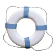 Taylor Made 17" Decorative Ring Buoy Polypropylene Pool Float (White/Blue)