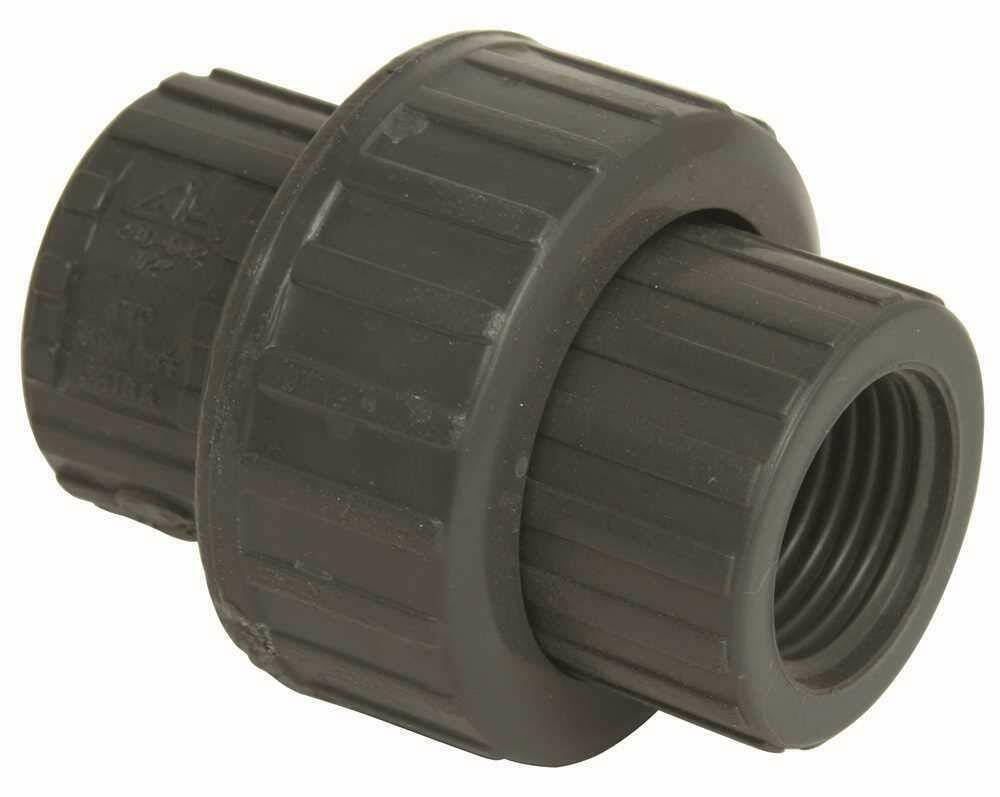 PROPLUS GIDDS-282021 PVC Sch 80 Threaded Union 2" NPT Female x Female (Brown)
