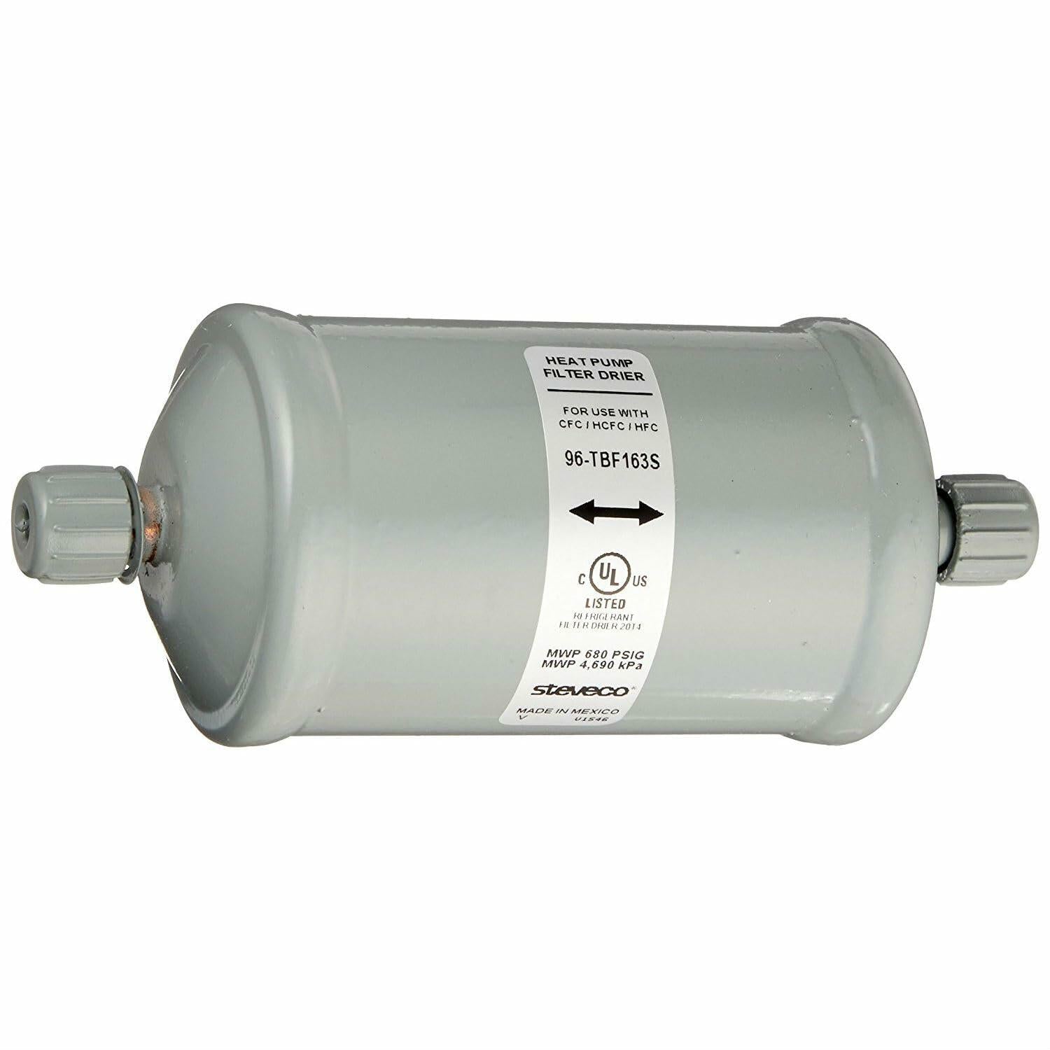 White Rodgers TBF163S Heat Pump Bi-Flow Filter Drier 3/8" ODF HVAC (Gray)