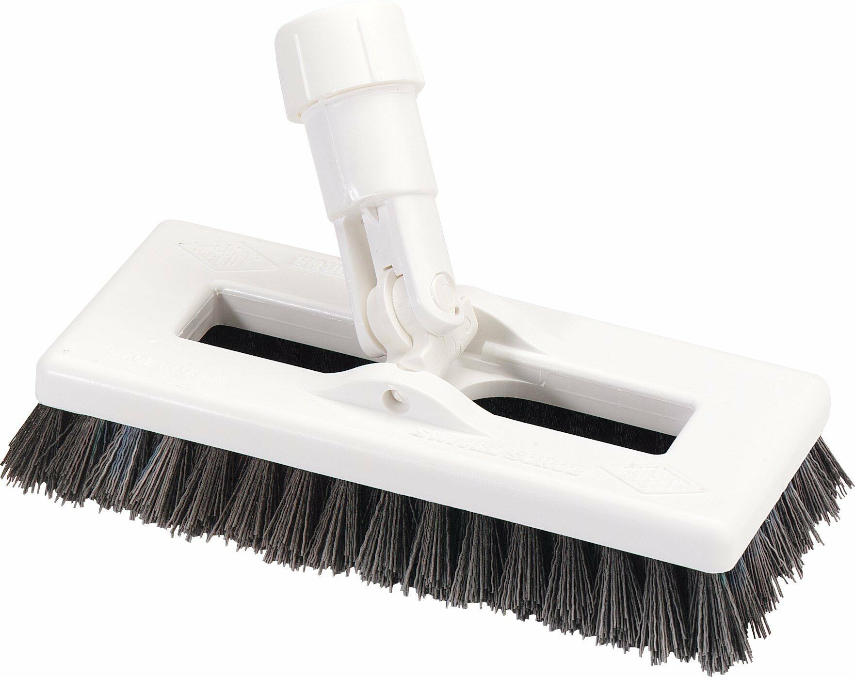 SPARTA 363883103 8" Plastic Block Swivel Scrub Brush (Stiff Polyester Bristles)