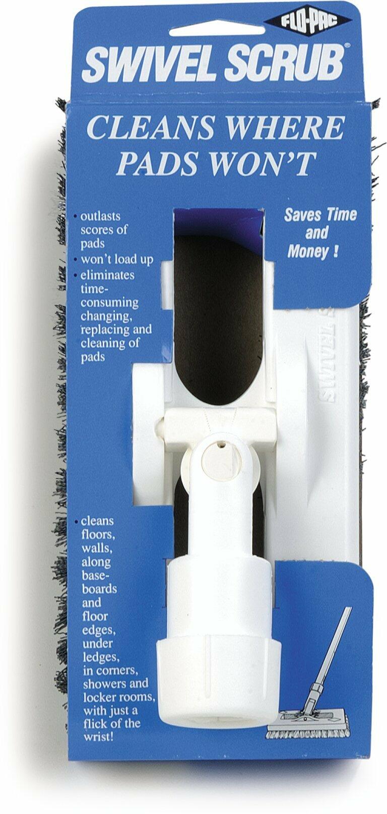SPARTA 363883103 8" Plastic Block Swivel Scrub Brush (Stiff Polyester Bristles)