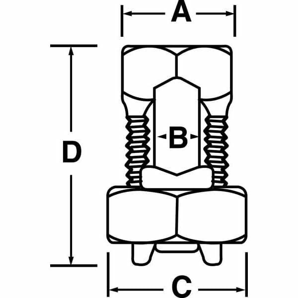 Blackburn 350M Bronze Split Bolt Connector 250-350 kcmil (Copper)