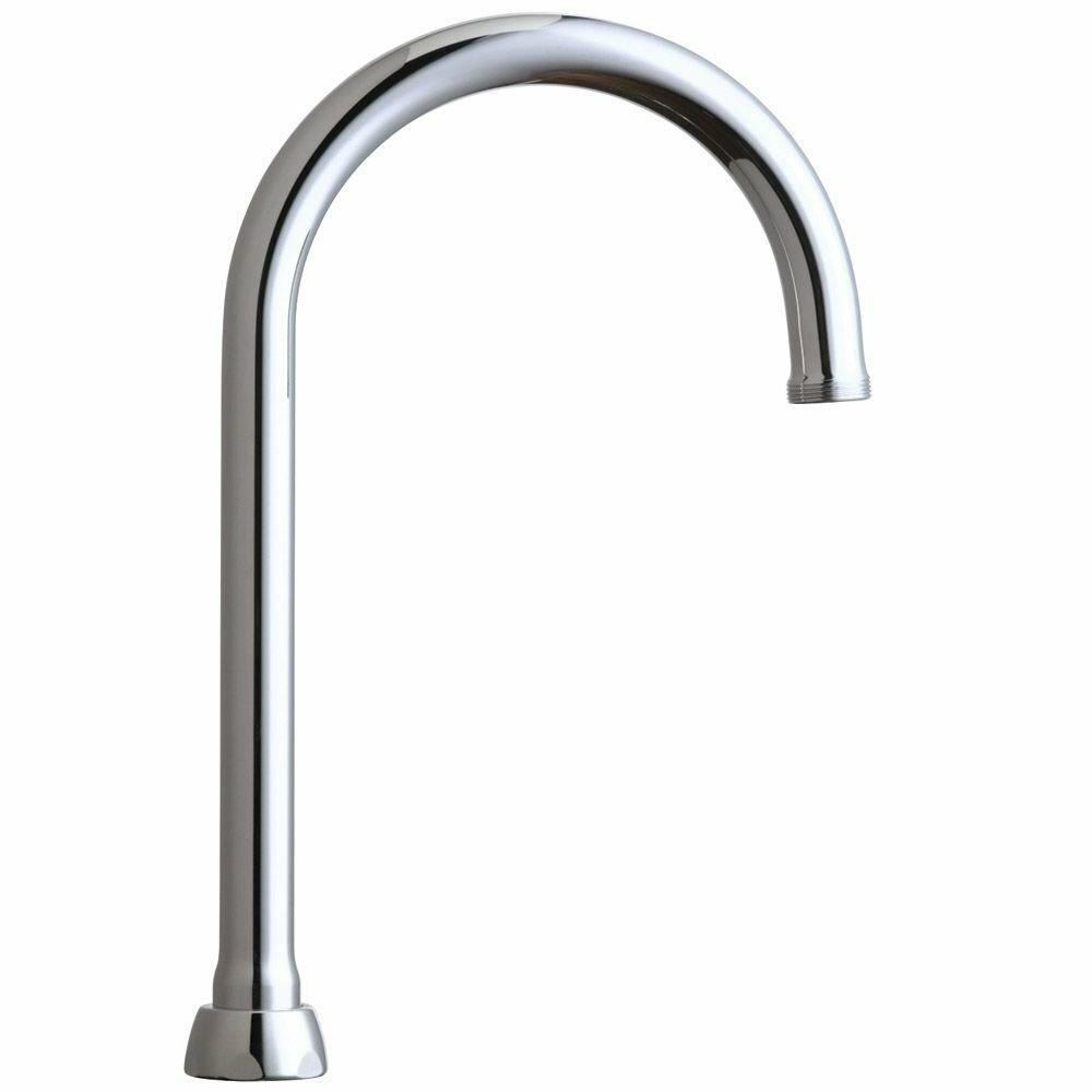 Chicago Faucets GN2AJKABCP Gooseneck Spout 5.25" Rigid Swing