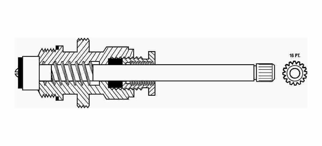 PROPLUS GIDDS-163280 Sterling Hot/Cold Faucet Stem (Brass)