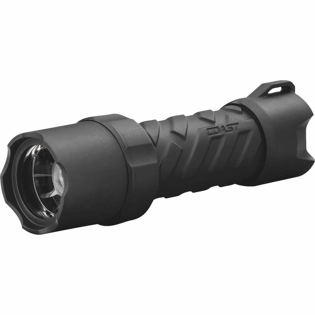 Coast PolySteel 400 LED Flashlight Pure Beam Focusing IPX8 (Black)