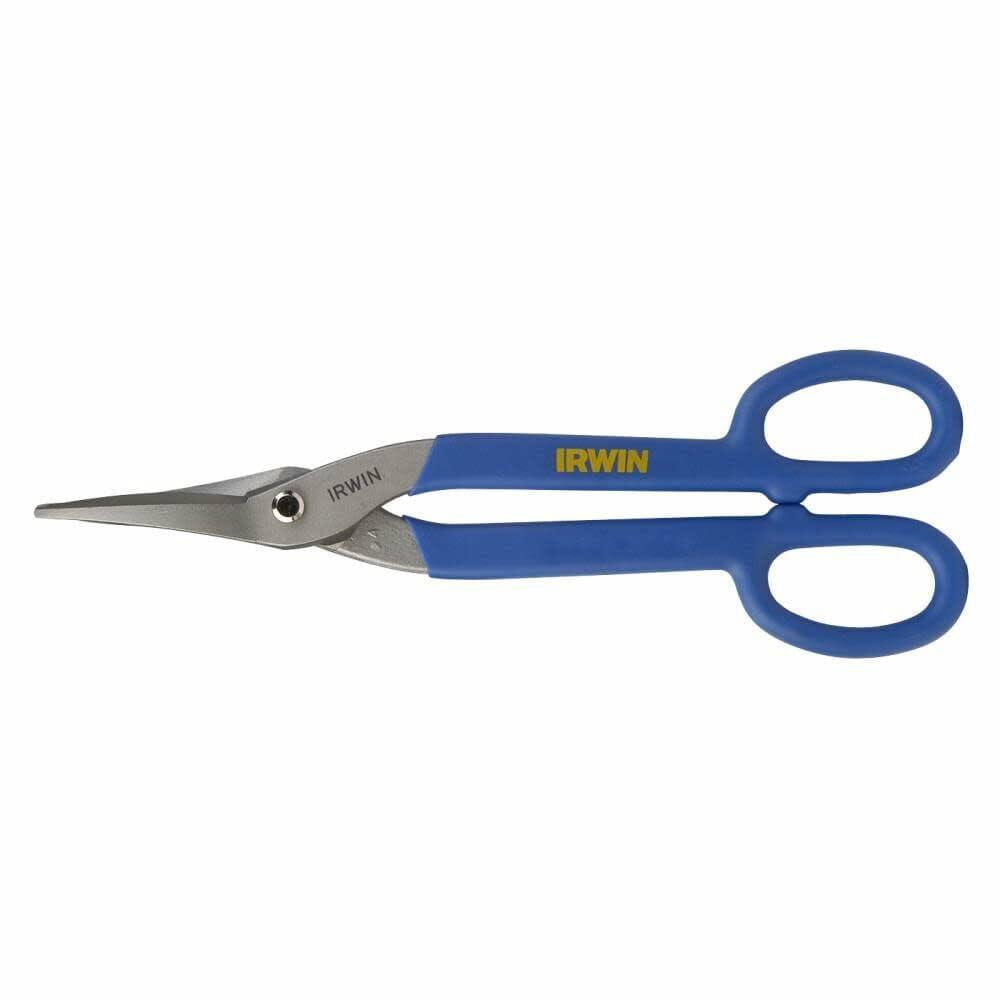 IRWIN 23012 12-3/4" Ducktail Tin Snips (Blue)