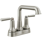 Delta Faucet Saylor 2-Handle Deck Mount Bathroom Faucet, Brushed Nickel Finish, Diamond Seal Technology – Model 2536-SSMPU-DST
