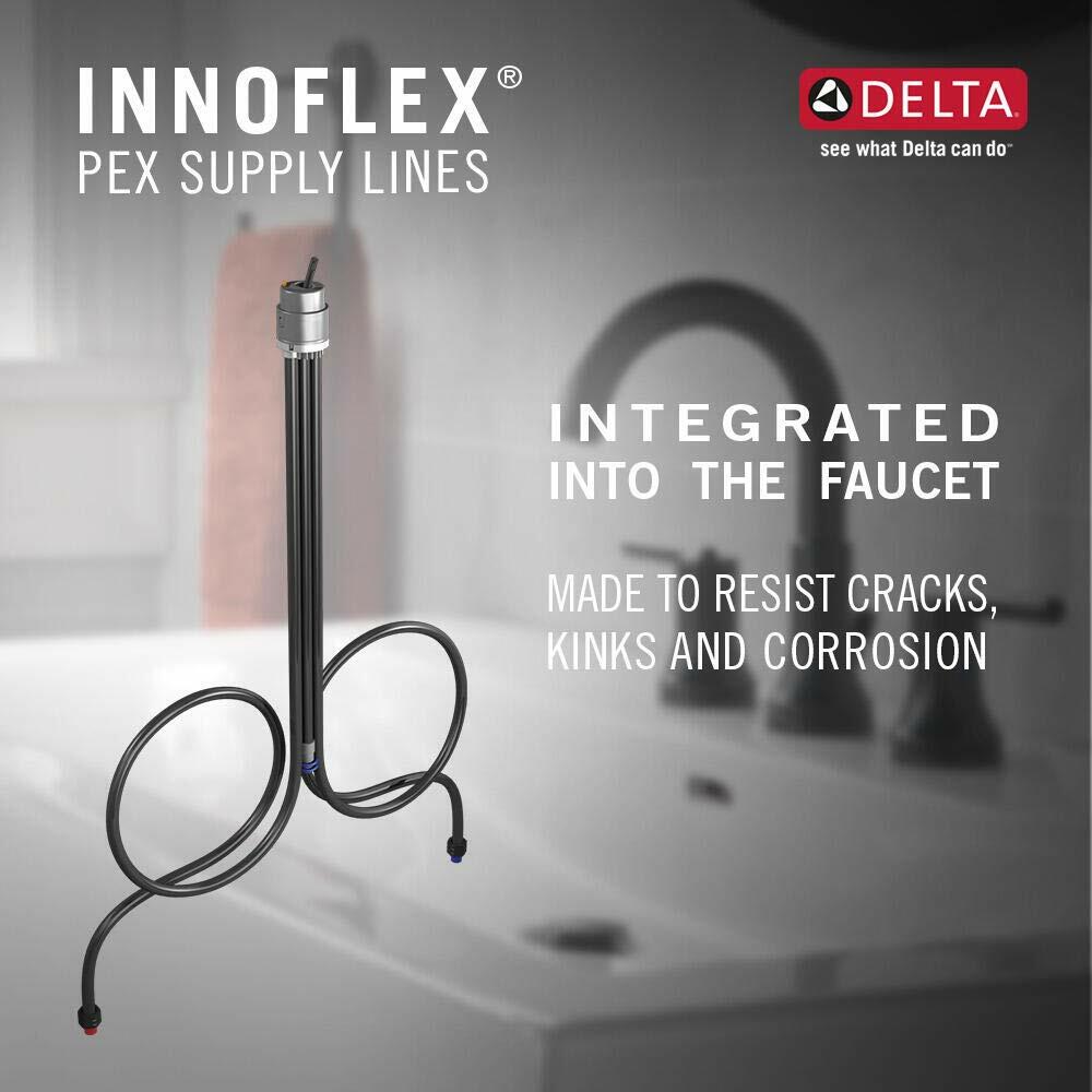 Delta Faucet Saylor 2-Handle Deck Mount Bathroom Faucet, Brushed Nickel Finish, Diamond Seal Technology – Model 2536-SSMPU-DST