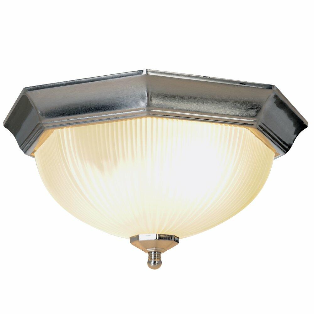 Monument 617033 12" Flush Mount Ceiling Light Fixture (Brushed Nickel)