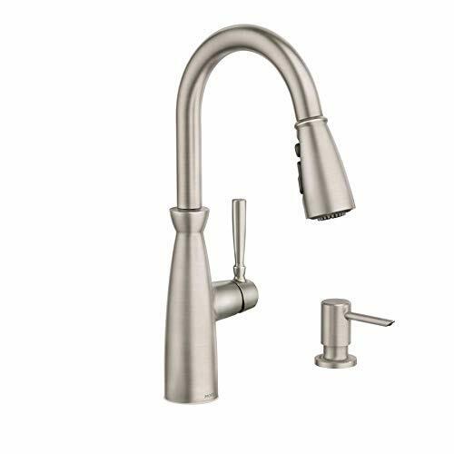 Moen Surie One Handle High-Arc Pull-Down Kitchen Faucet Stainless