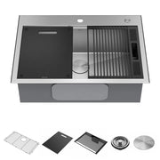 Delta Rivet 95A931-30S-SS 30 Inch Workstation Kitchen Sink (Stainless Steel)