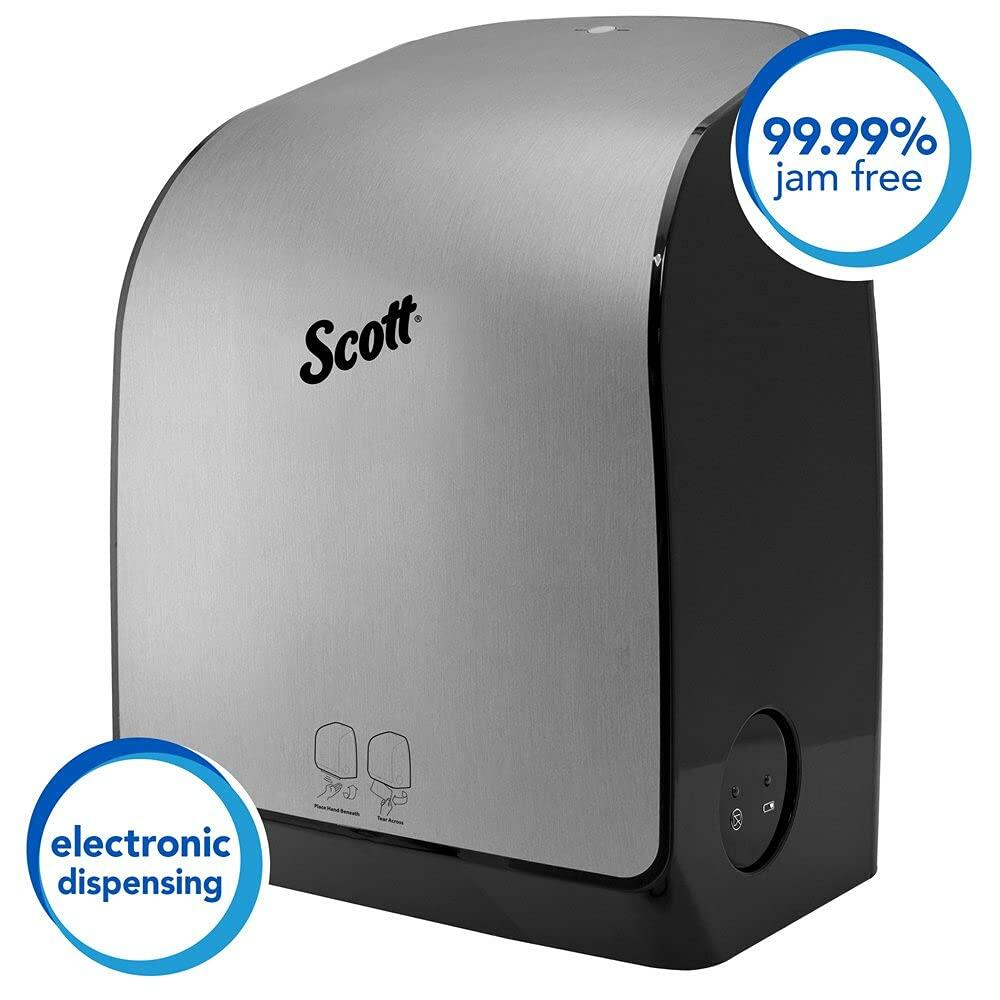 Scott Pro 35609 Automatic Hard Roll Towel Dispenser Stainless (Black/Silver)