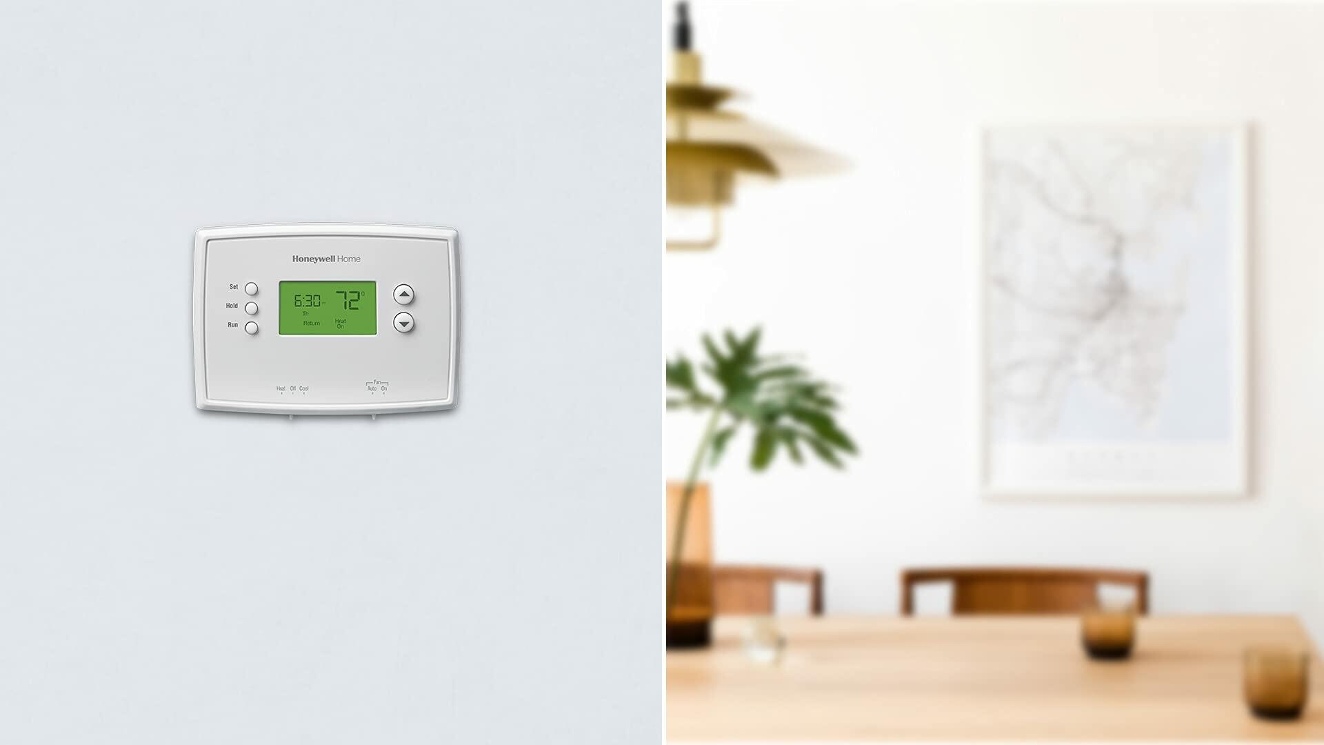 Honeywell Rth2510b1018 4-3/4" X 3-3/8" X 1-1/8" White 7-Day Programmable Thermostat With Backlight3