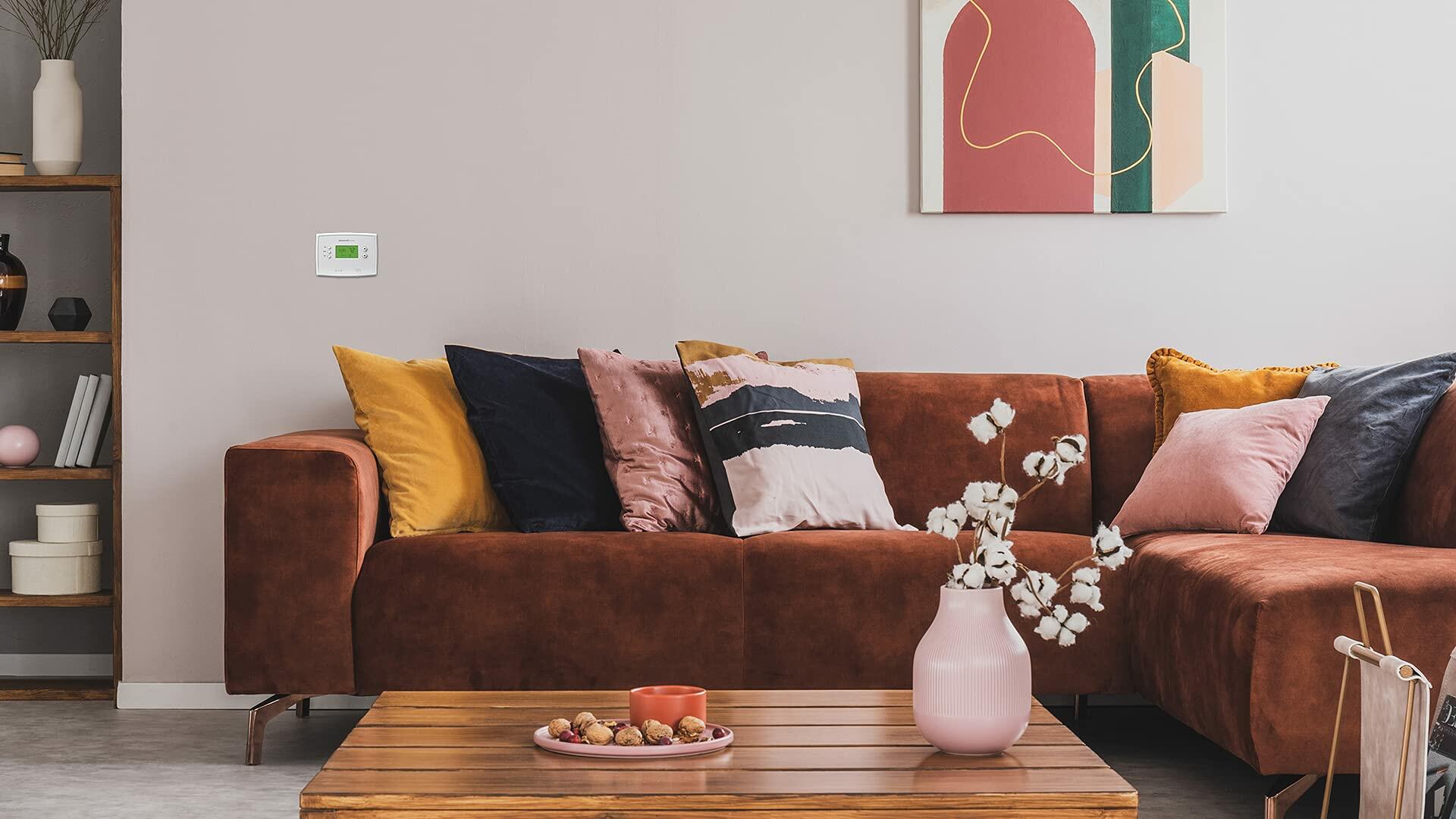 Honeywell Rth2510b1018 4-3/4" X 3-3/8" X 1-1/8" White 7-Day Programmable Thermostat With Backlight3