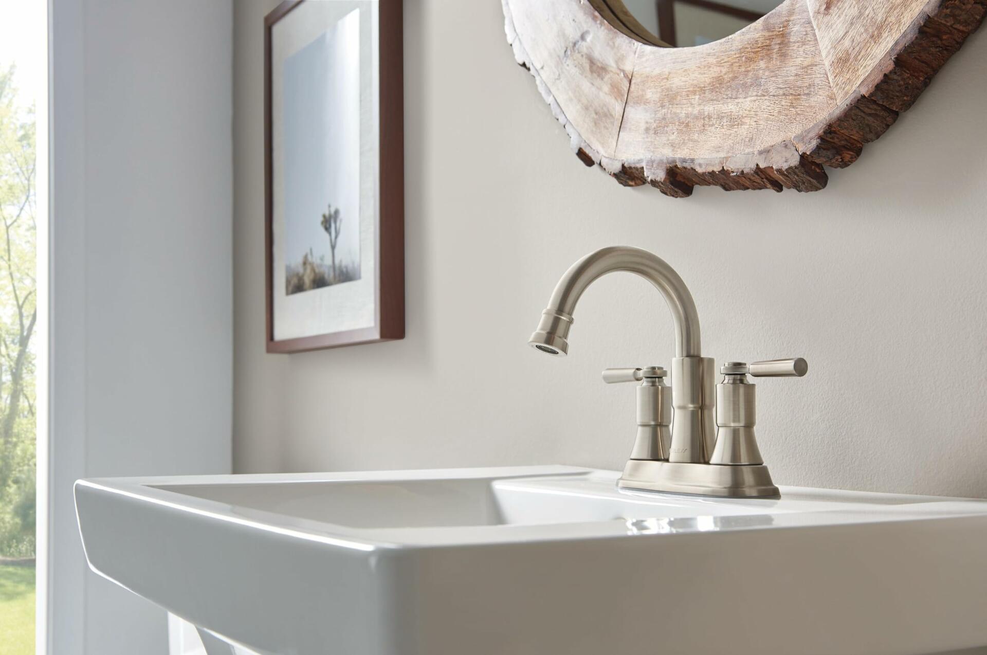 Peerless P2523LF-BN Centerset Bathroom Faucet w/ Drain (Brushed Nickel)