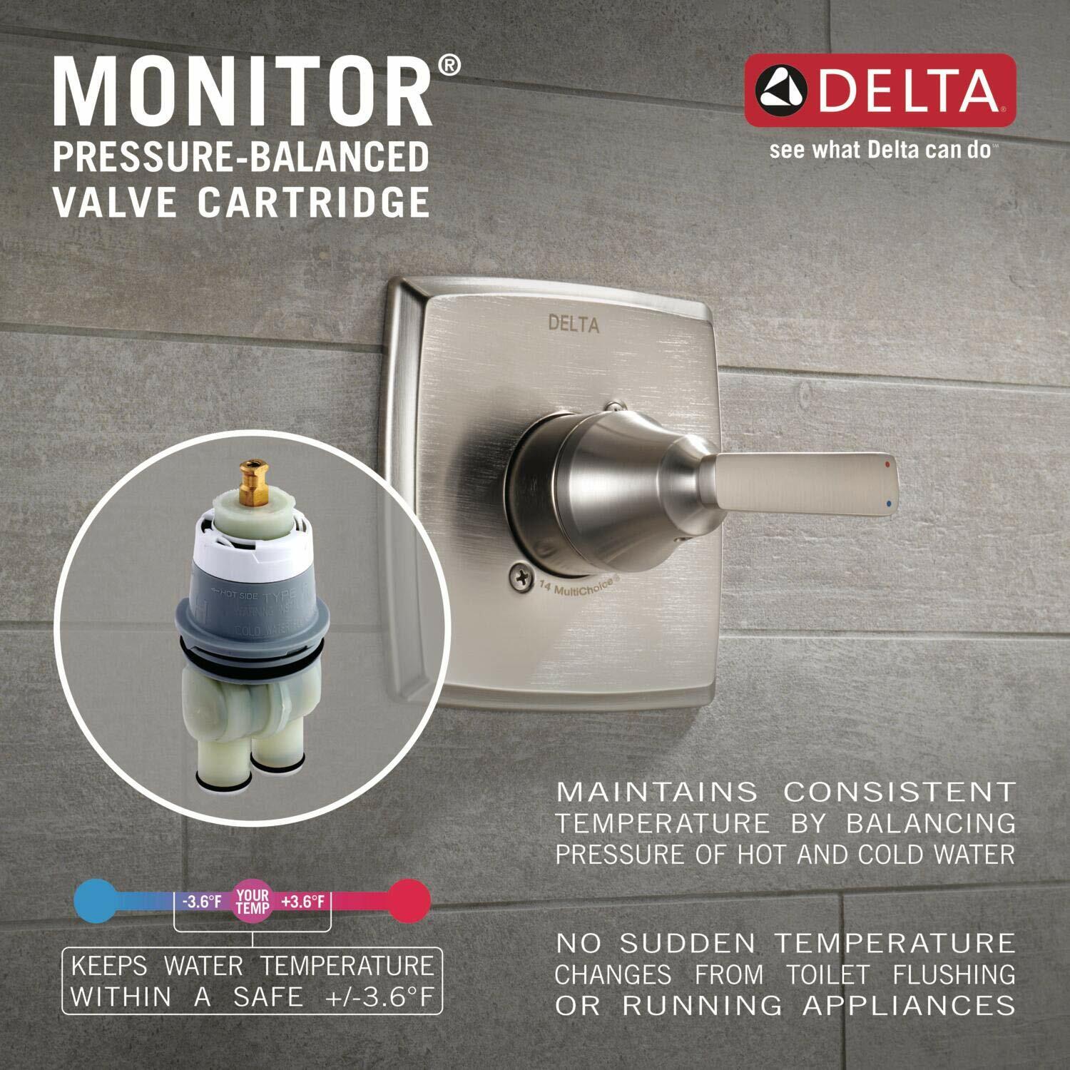 Delta T14267-PP Modern 14 Series Shower Faucet Set Trim Kit (Chrome)