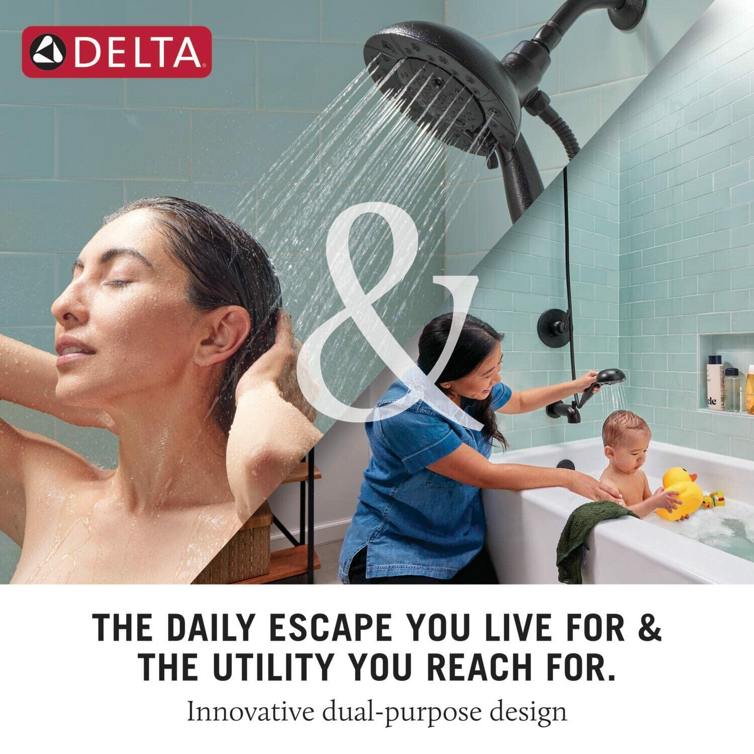 Delta 58499-SS In2ition 2-in-1 4-Setting Dual Shower Head HandHeld (Brushed Nickel)
