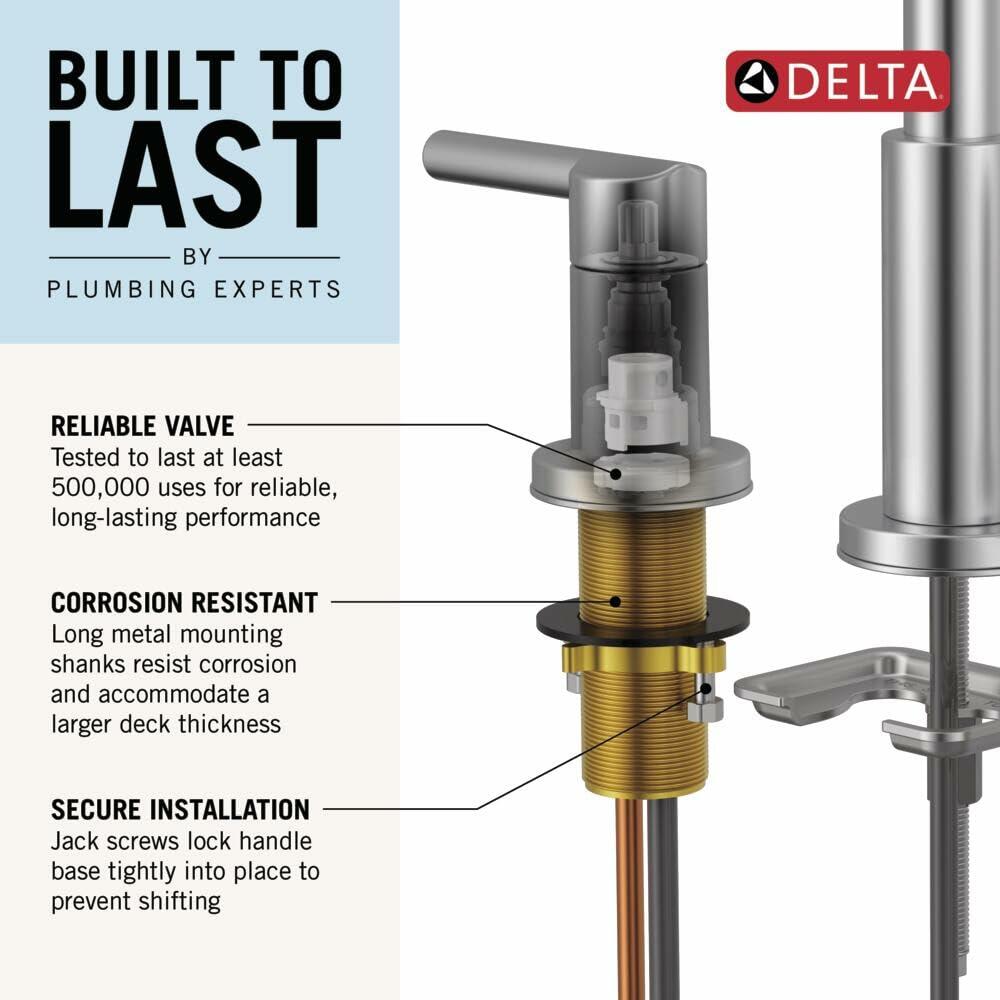 Delta 35849LF-BL Nicoli 8" Two Handle Widespread Bathroom Faucet (Matte Black)