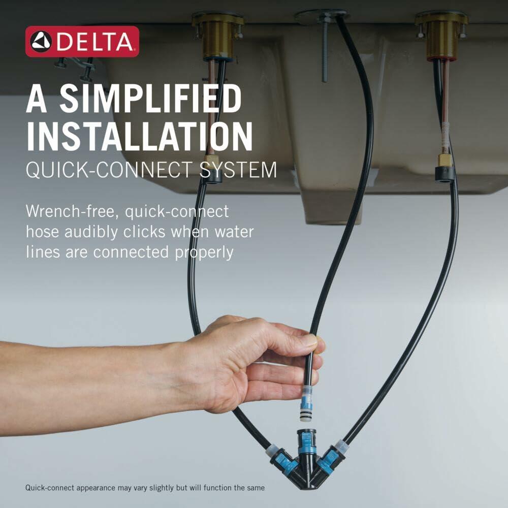 Delta 35849LF-BL Nicoli 8" Two Handle Widespread Bathroom Faucet (Matte Black)