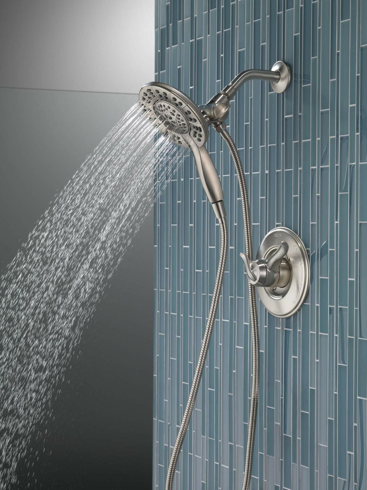 Delta 58499-SS In2ition 2-in-1 4-Setting Dual Shower Head HandHeld (Brushed Nickel)