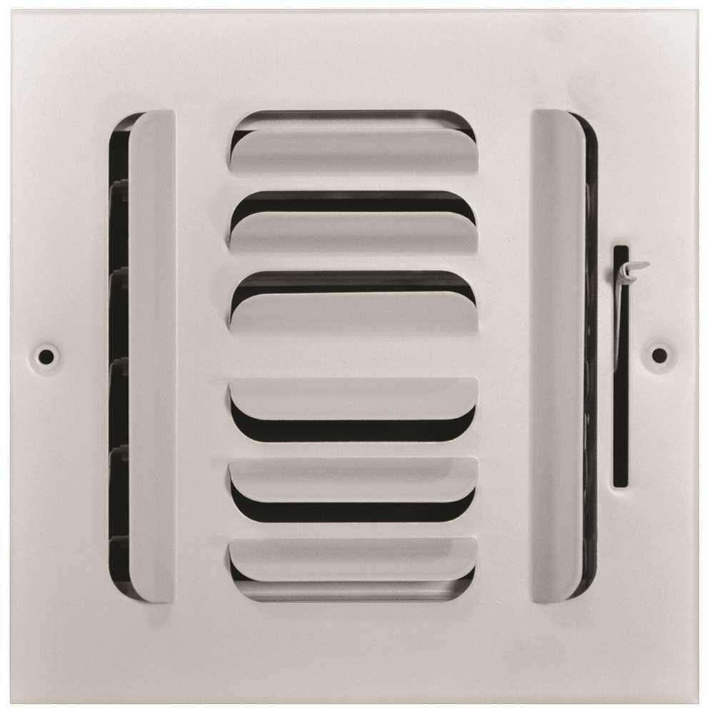 Truaire 404M 08X08 8"x8" 4-Way Fixed Curved Blade Register (White)