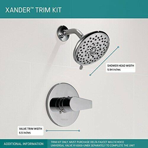 Peerless PTT14219 Xander Shower Trim Kit 1.5 GPM (Chrome)