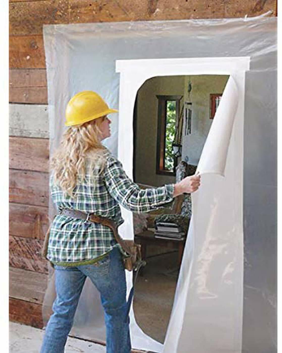 ZIP-UP H30X72-T2W Zipper Hatch Door 30x72" UV Resistant Poly Shrink Wrap (Blue)