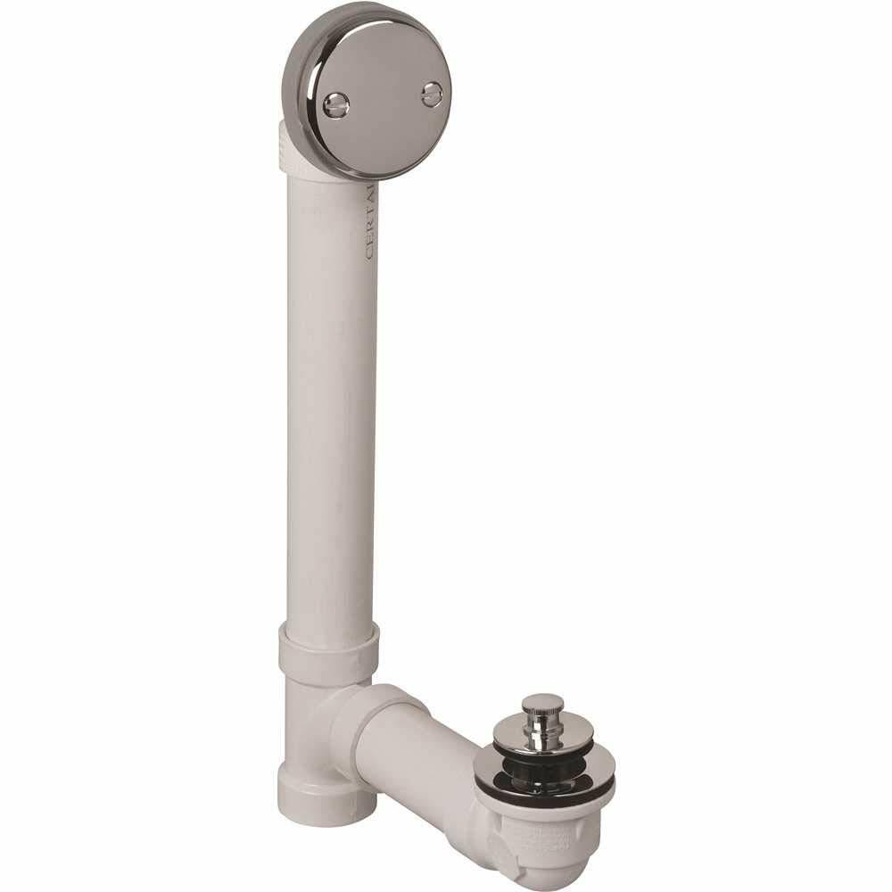 IPS 61042 Lift and Turn PVC Waste and Overflow Kit (Chrome)
