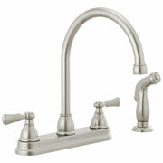 Peerless P2865LF-SS Two Handle Kitchen Faucet Side Sprayer (Stainless)