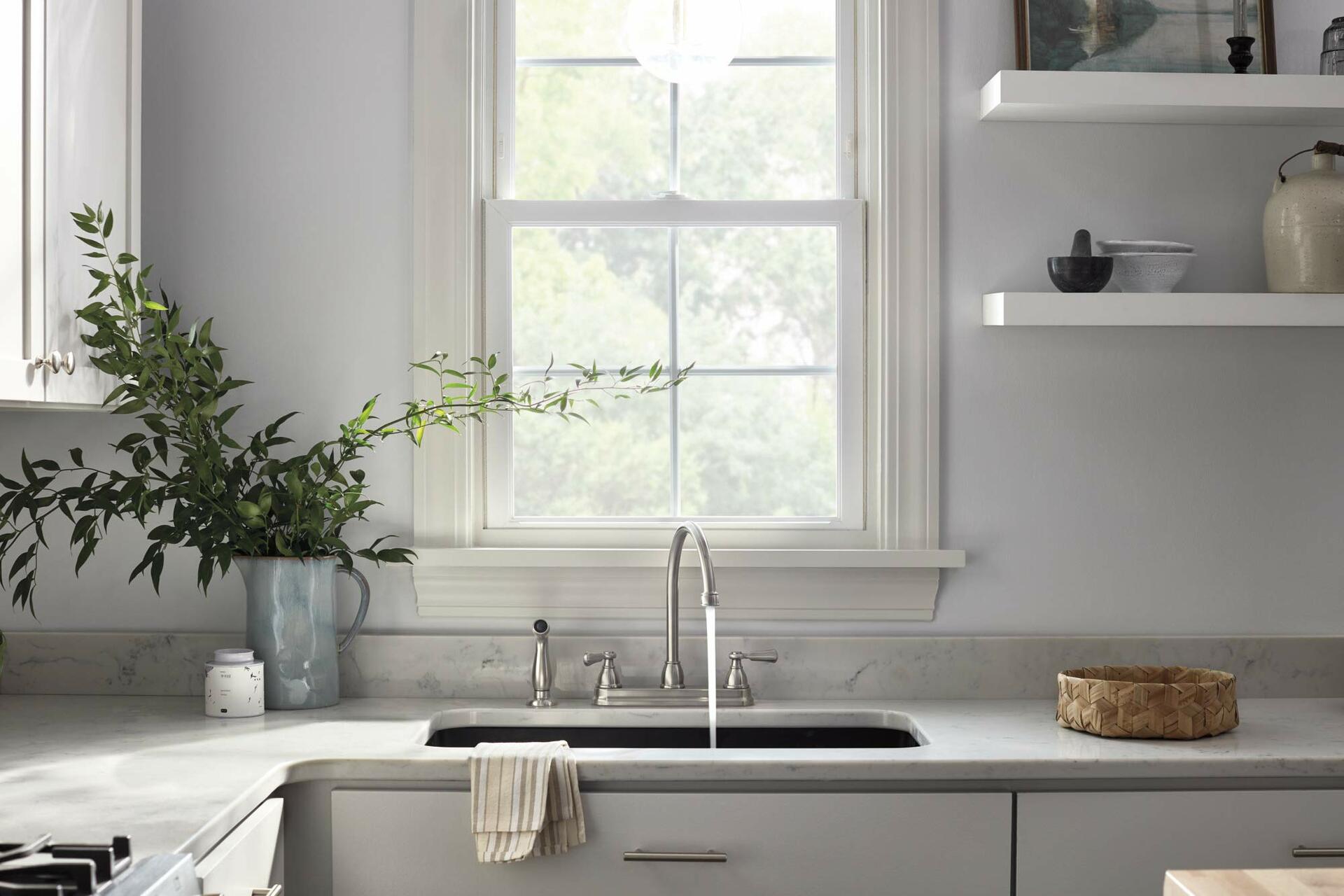 Peerless P2865LF-SS Two Handle Kitchen Faucet Side Sprayer (Stainless)