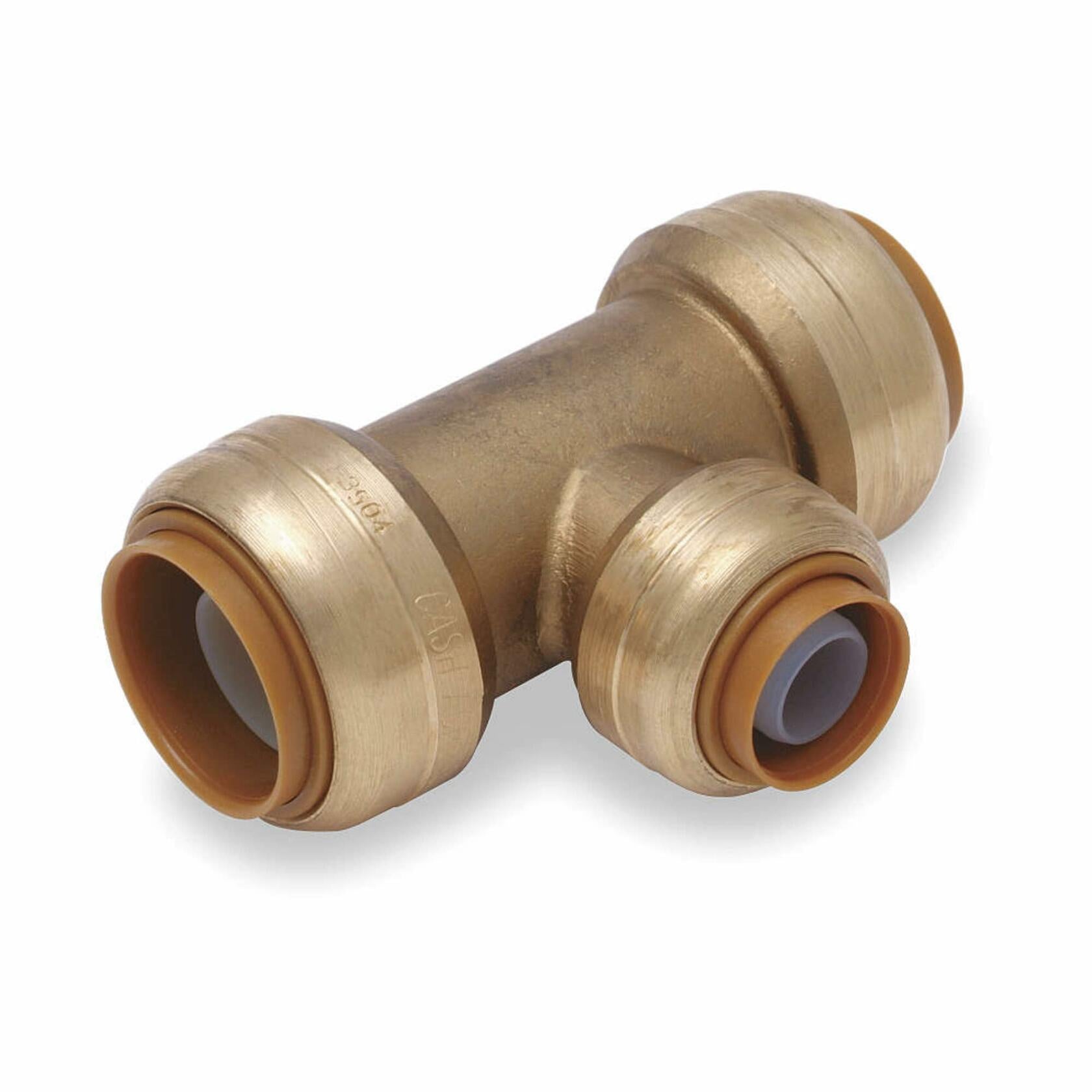 SharkBite U412LF 3/4 x 1/2 Inch Reducing Tee Push to Connect (Brass; Pack of 6)