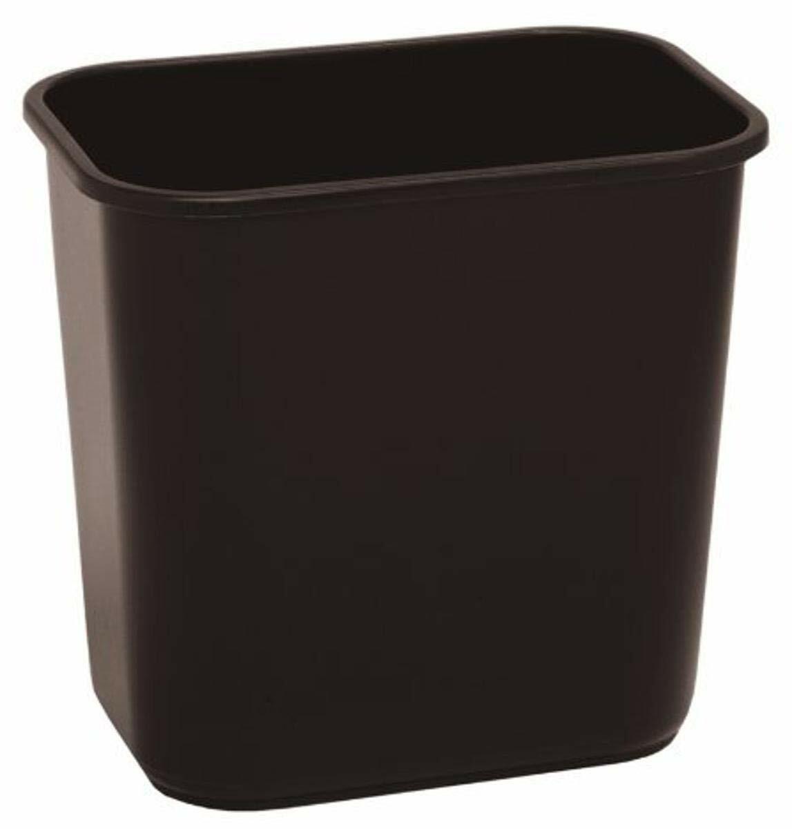 Continental 1358BN Rectangular Plastic Wastebasket 13-5/8 Quart (Brown; Pack of 12)