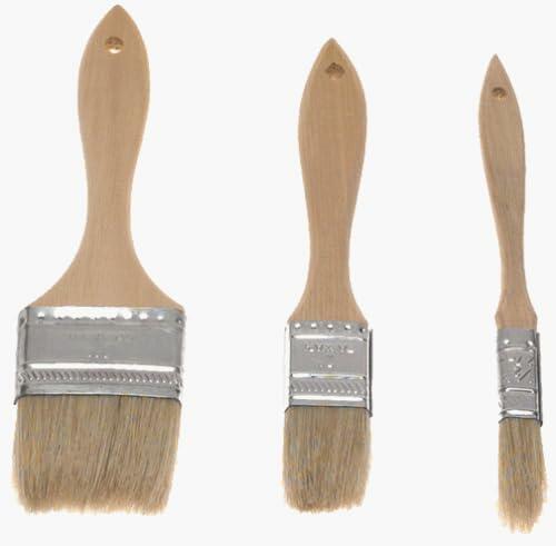 Linzer A1505 1" 2" 3" Chip Brush Set Natural Bristle Wood Handle (Pack of 4)