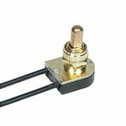 Satco Brass On-Off Metal Push Switch (Pack of 2)