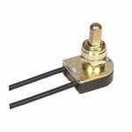 Satco Brass On-Off Metal Push Switch (Pack of 2)