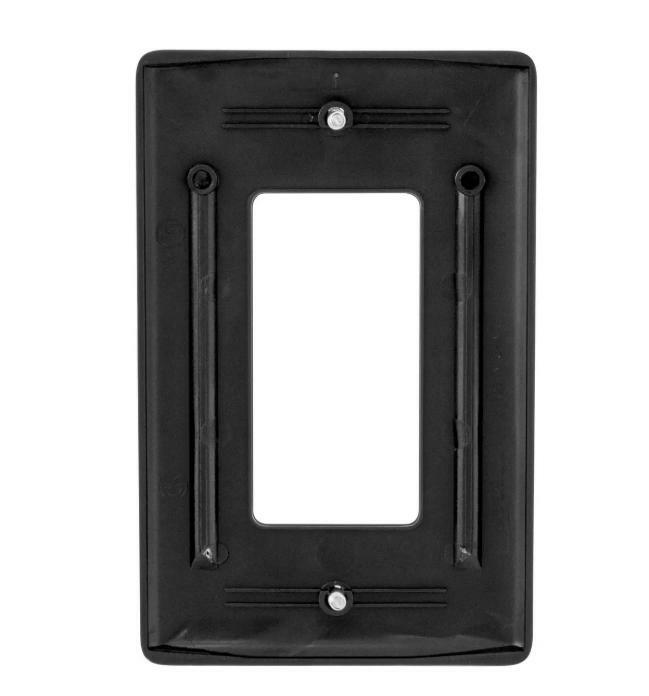 Bryant Electric NP26BK Wallplate, Nylon, Standard Size, 1-Gang, 1 Decorator/GFCI, Black 25-pack