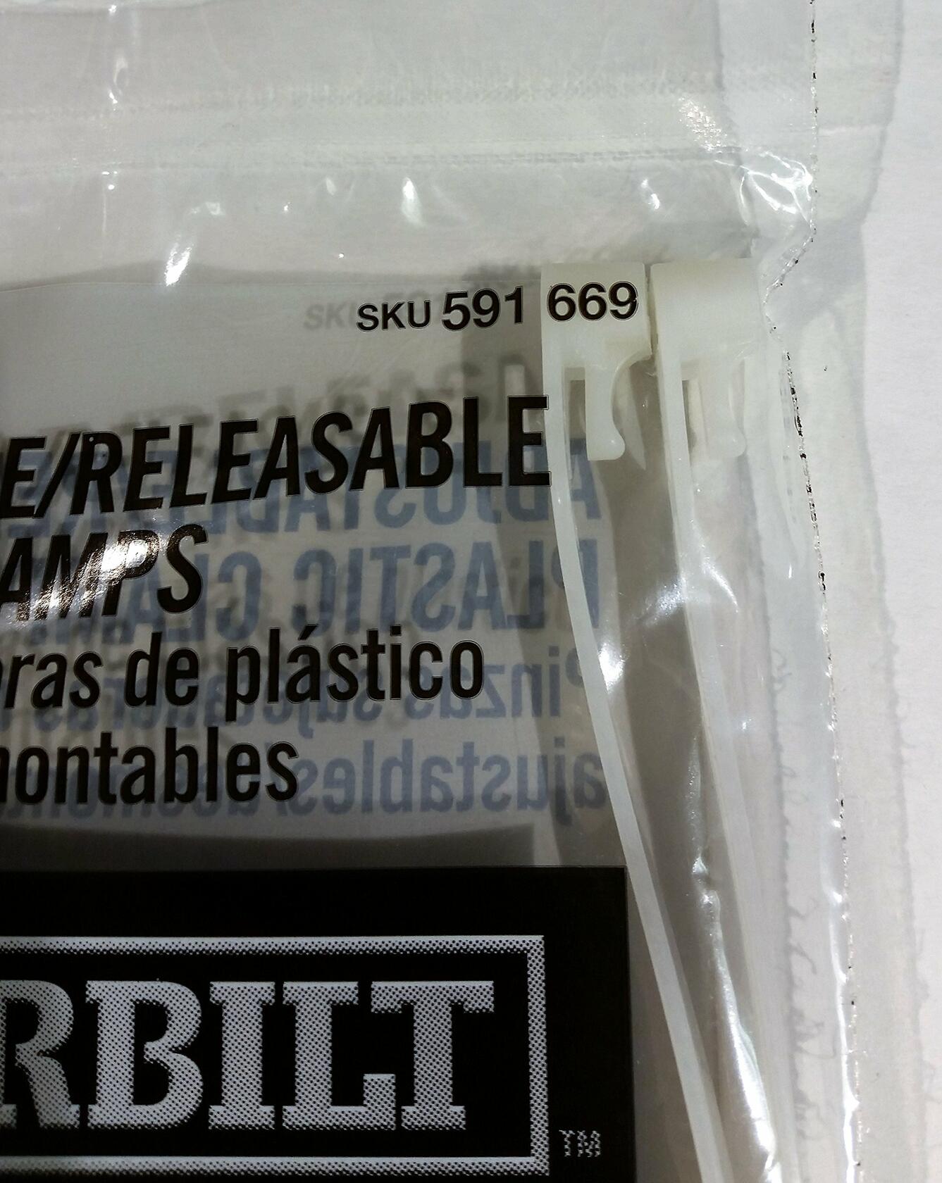 Everbilt 3" - 4" Adjustable/Releasable Plastic Duct Clamps Nylon (Pack of 14)