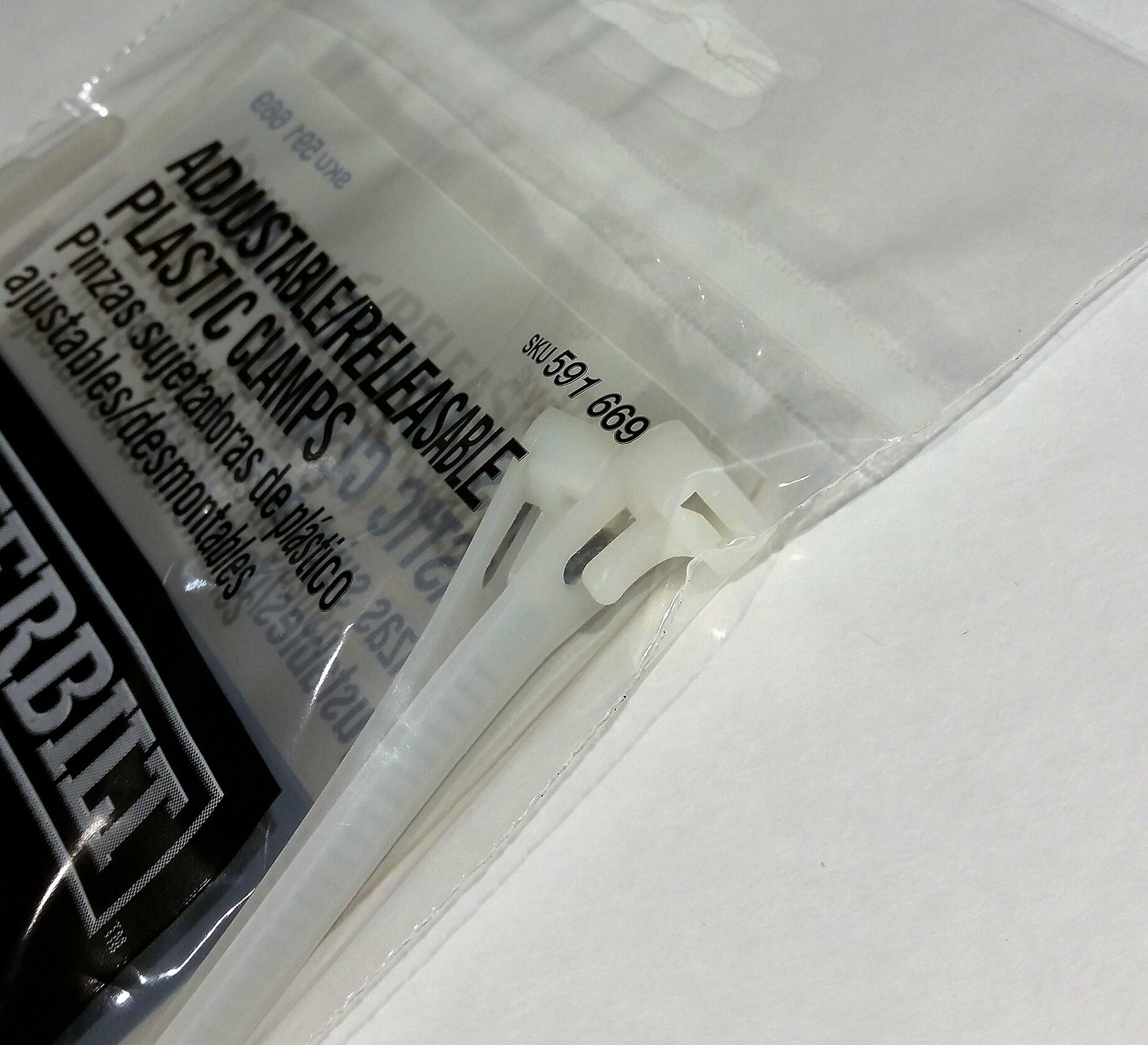 Everbilt 3" - 4" Adjustable/Releasable Plastic Duct Clamps Nylon (Pack of 14)